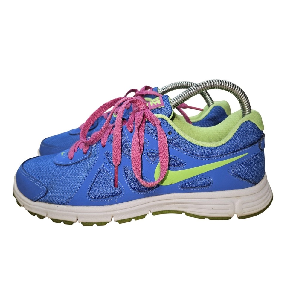 Nike Running Shoes Womens Size 8 Blue Green LunarGlide 5 Mesh Athletic Sneakers